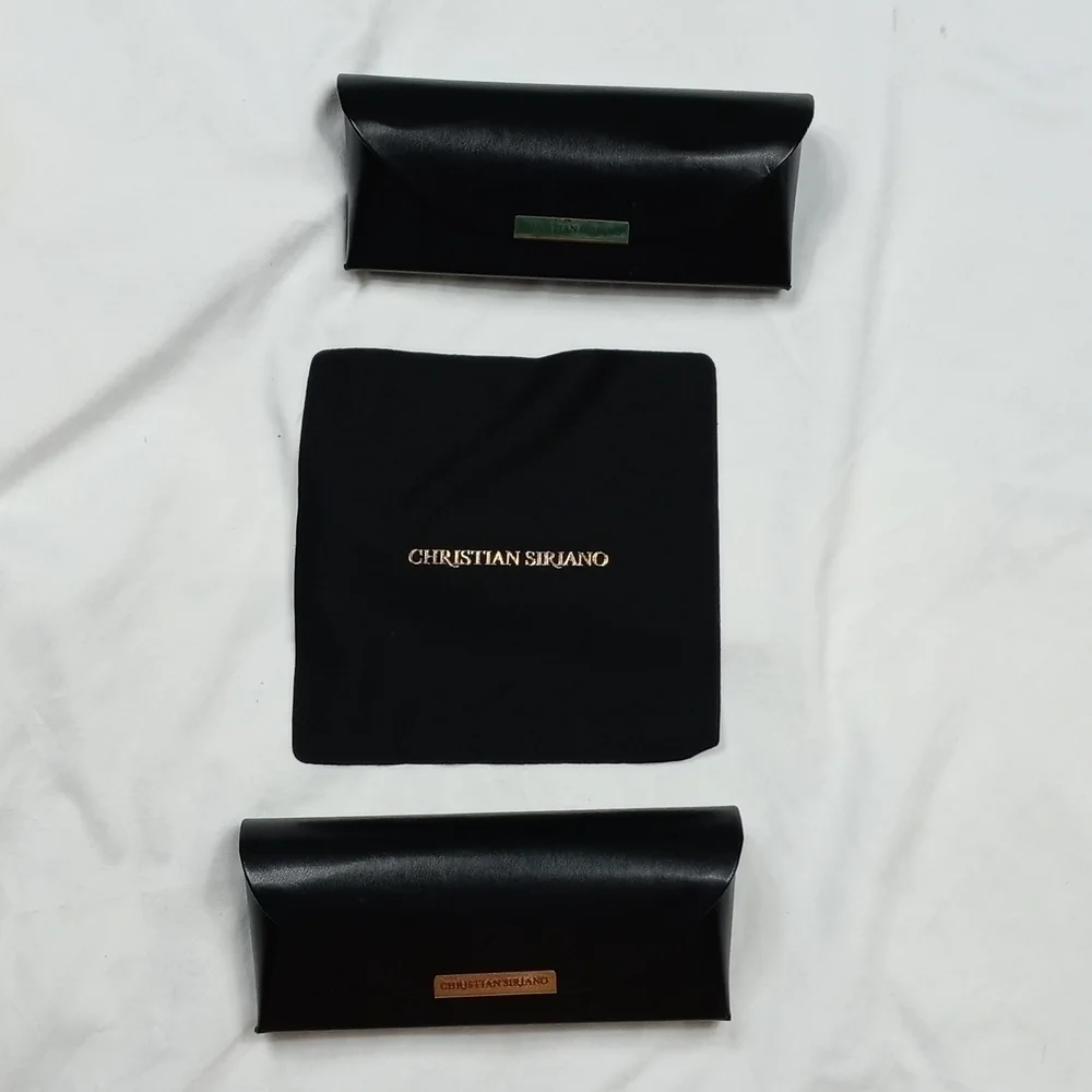 Christian Siriano3 piece glasses cases with one glasses wipe